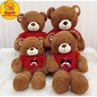  Gấu Bông Teddy Áo Len Đỏ Kiss - Teddy Thú Nhồi Bông Quà Tặng Nhập Khẩu Cao Cấp 