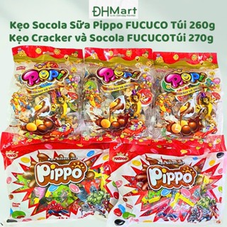 Kẹo Socola Sữa Viên Bi Xanh Đỏ FUCUCO Gói Tam Giác Hương Vị Tuổi Thơ, Kẹo Quy Popi Phủ Kem Socola