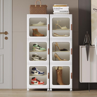 Tủ đựng giày dép túi xách X-9329-G. Tủ nhựa đựng đồ gấp gọn, bánh xe xoay 360 độ di chuyển tiện lợi