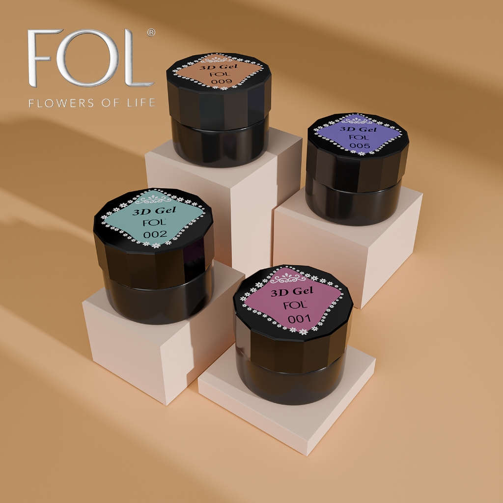 Gel Vẽ Nổi 3D Fol với chất gel sánh mịn dễ định hình.