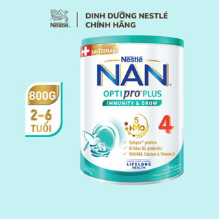 Sữa bột Nestlé NAN OPTIPRO PLUS 4 800g Cho Trẻ 2-6 Tuổi Chứa 5HMO Và Đạm OPTIPRO Giúp Tiêu Hóa Tốt, Tăng Đề Kháng