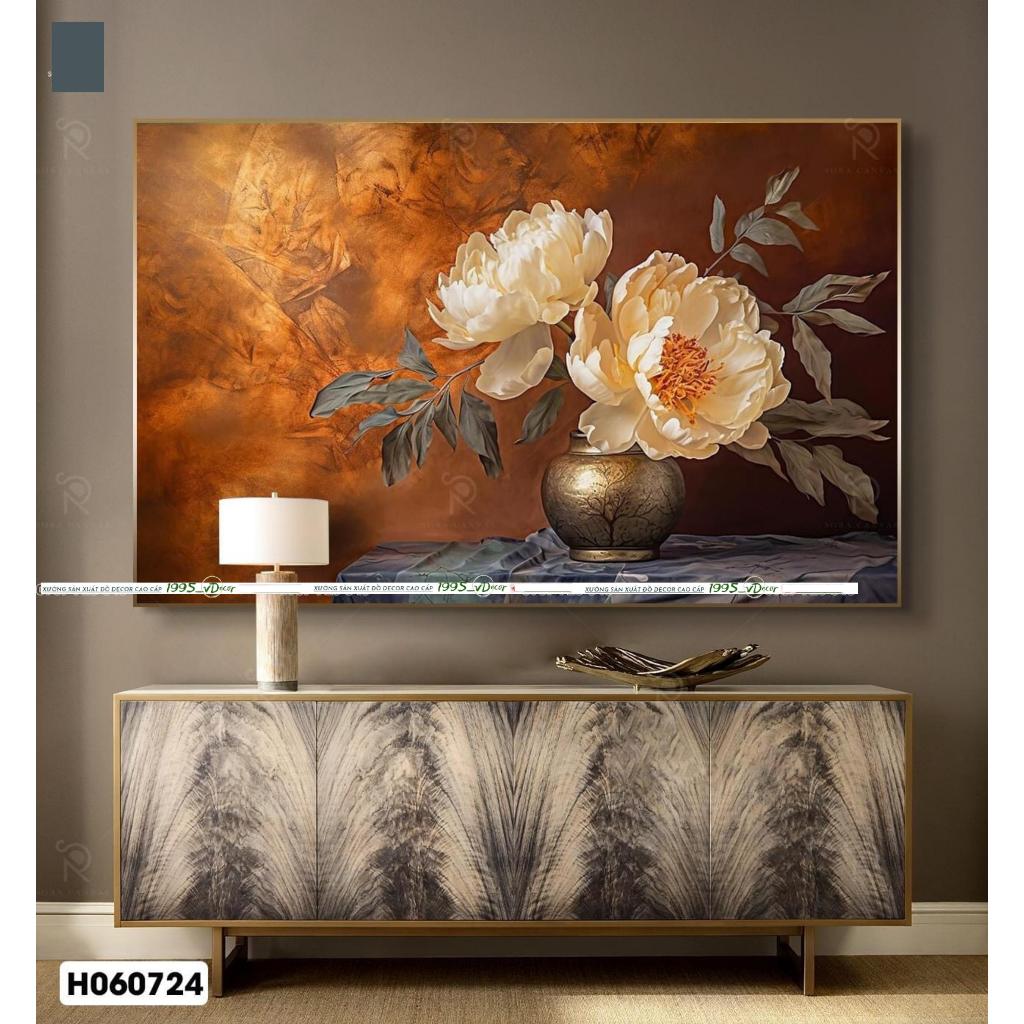 Tranh Canvas in sơn dầu, tranh treo tường tặng kèm đinh đa năng Tranh in theo yêu cầu tranh treo bếp