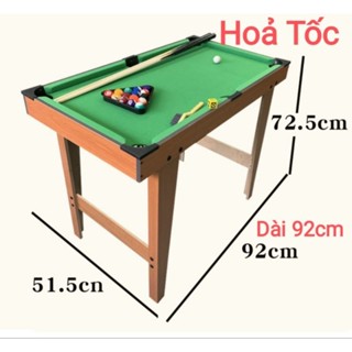 [Clip Quay Thật, Cỡ Lớn 92x52x73cm] Bàn Bi A Mini Gỗ, Bàn Bi Da, BiDa Trẻ Em 6 Lỗ To Nhất, Đại