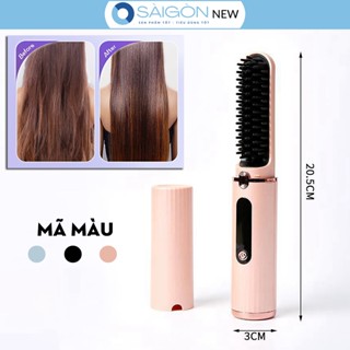  Lược Điện Không Dây Ion Âm SeeMee Chăm Sóc Tóc Suôn Mượt | Lược Điện Chải Tóc Mini Không Dây JC-888 SeeMe 4 Mức Nhiệt 