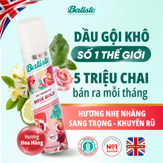  Dầu Gội Khô Batiste Hương Hoa Hồng - Batiste Dry Shampoo Rose Gold Radiant Rose 200ml 