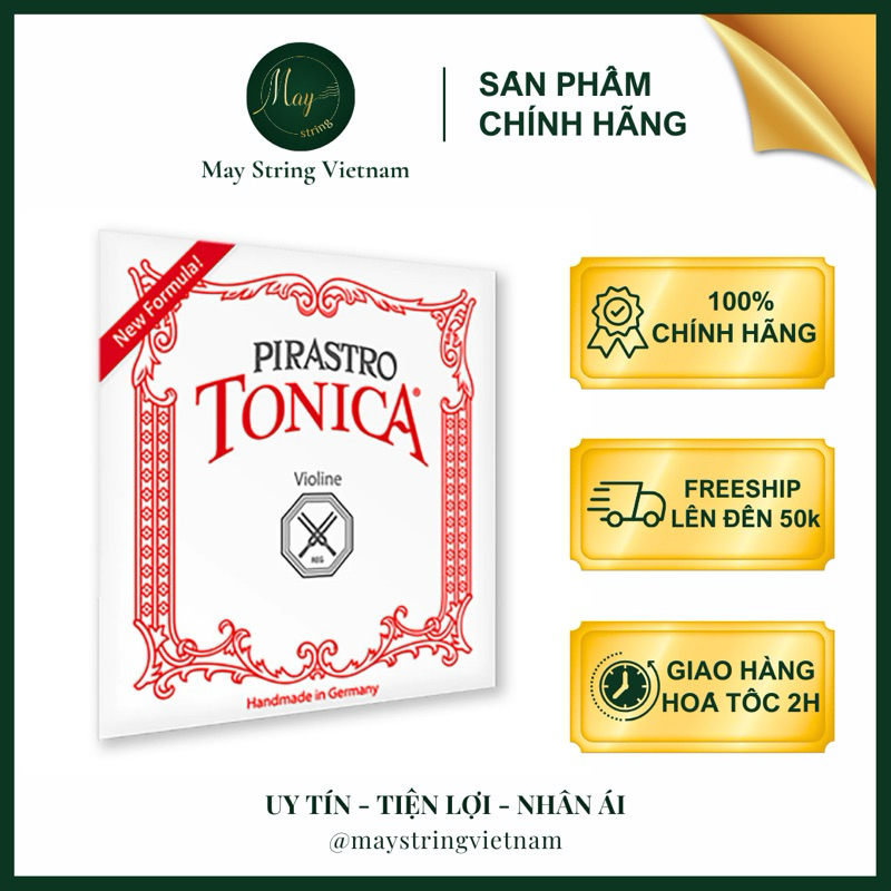 [CHÍNH HÃNG] Dây đàn Violin Pirastro Tonica Violin/Viola Strings Set 4/4