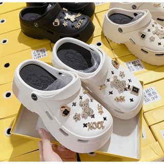  Dép Sục nữ Cros 7 phân Tặng kèm Charm Gấu 100 Đế Độn Tăng Chiều Cao Nhiều Màu Dễ Phối Đồ TRANGBIHUE 
