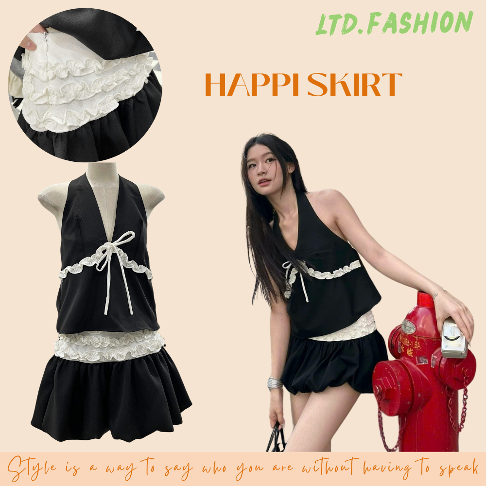 VÁY BÍ VIỀN BÈO CÓ QUẦN - LTD.FASHION - HAPPI SKIRT