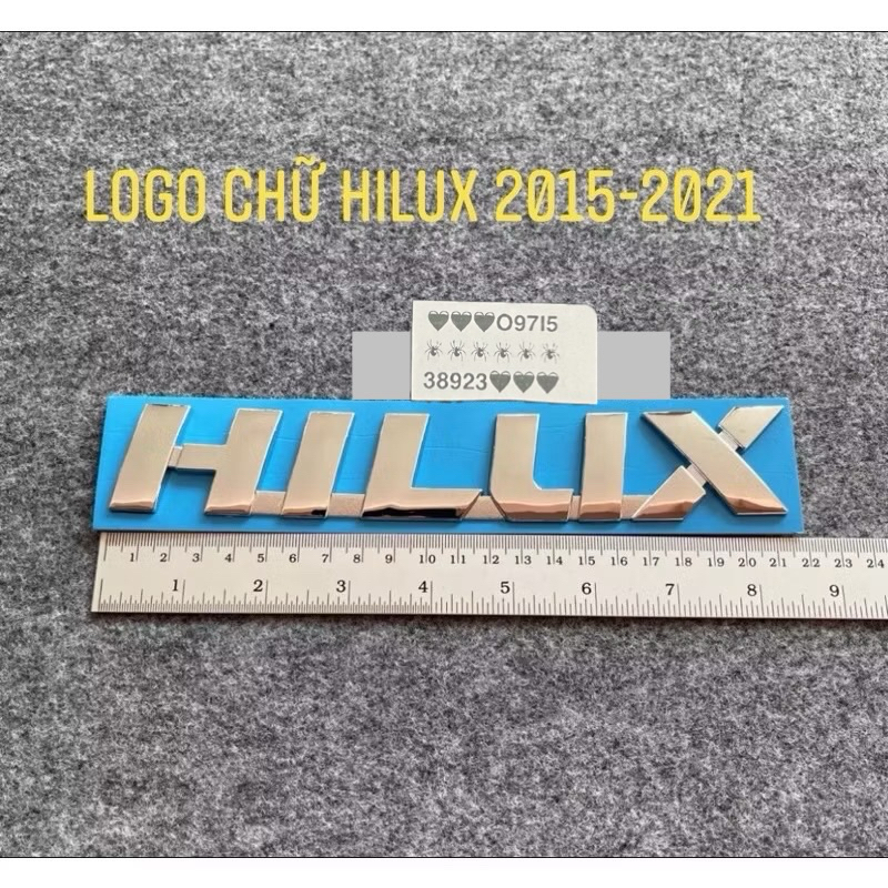 BỘ LOGO CHỮ HILUX CAO CẤP GIÁ RẺ DÁN XE TOYOTA HILUX