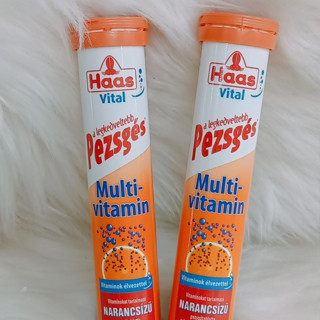 C Sủi Haas Vital Multivitamin Hương Cam từ HUNGARY Tuýp 20 Viên