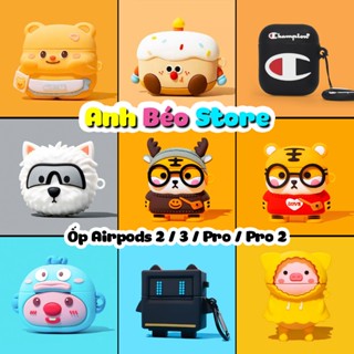 Vỏ Ốp Airpod Case Airpods 2 3 Pro Pro 2 Hoạt hình kèm móc khóa bảo vệ tai nghe - ANH BÉO Store