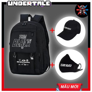 [Cực hot] Combo Balo đi học,mũ,khẩu trang TEAM BLACK