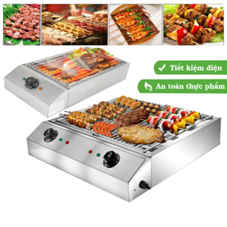 Bếp nướng điện đôi thịt xiên, nướng bánh tráng, hải sản công nghiệp [BH 12 Tháng]