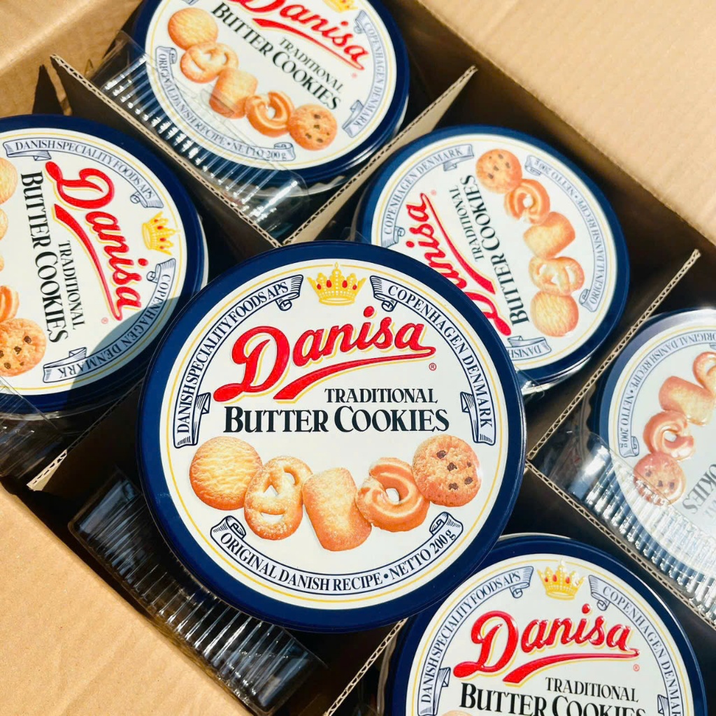 [[tết 2027] BÁNH QUY BƠ DANISA hộp thiếc 200g và giấy 72g