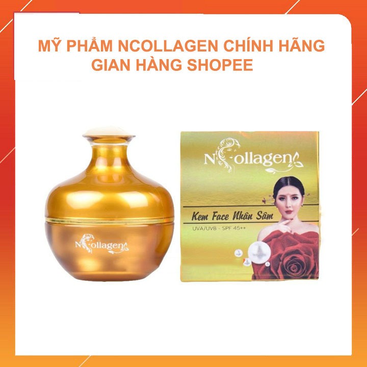 Kem dưỡng ẩm - Kem face nhân sâm dưỡng trắng da giảm nám tàn nhang Ncollagen 18g