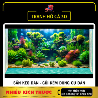 Tranh 3D Dán Hồ Cá - Dán Kính Hồ Cá - Decal Dán Bể Cá Thủy Sinh
