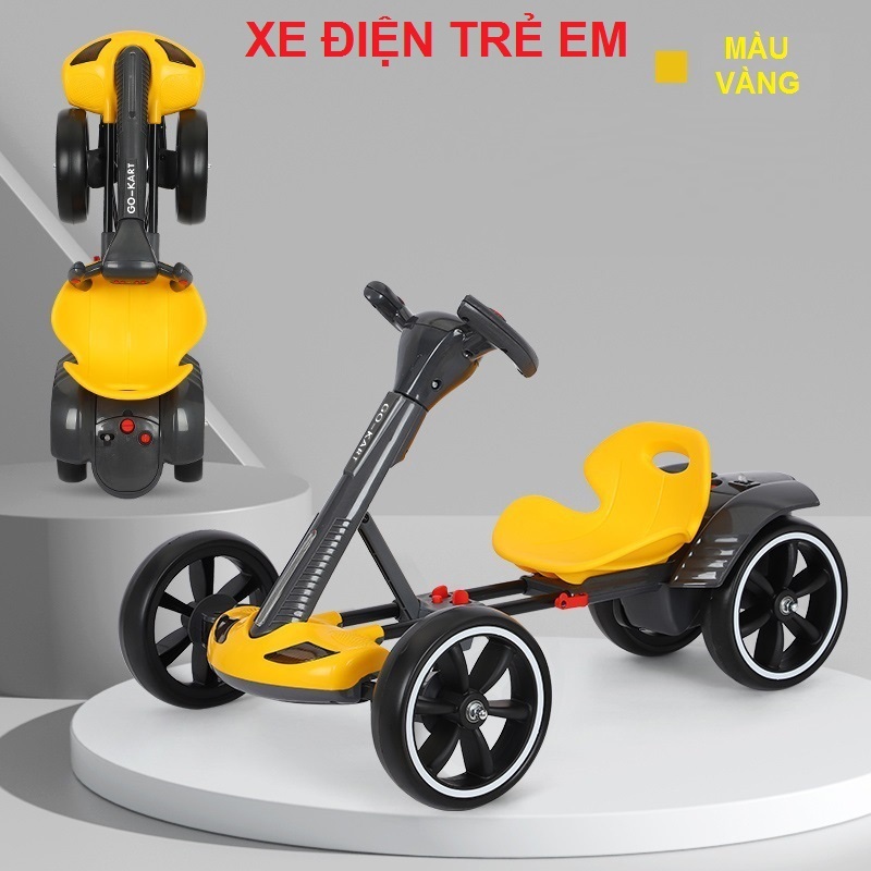 HÀNG CÓ SẴN - Xe điện di động bốn bánh chạy điện Go-Kart dành cho trẻ em không cần lắp đặt - Xe điện