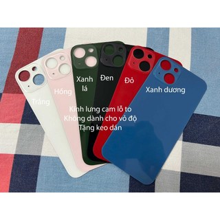 [Tặng keo] Kính lưng lỗ to thay thế cho điện thoại 13 / 13 mini - không dành cho vỏ độ