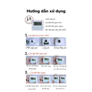 Đồng hồ hẹn giờ 12 nút,bấm giờ dễ sử dụng, độ chính xác cao