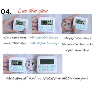 Đồng hồ hẹn giờ 12 nút,bấm giờ dễ sử dụng, độ chính xác cao