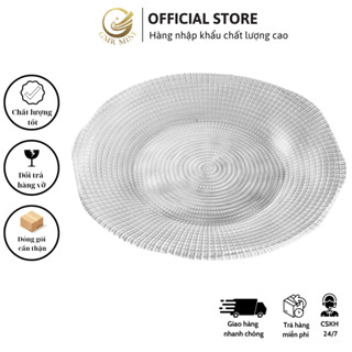 Đĩa (Dĩa) thuỷ tinh GMR MINI IVV trong suốt 4 size cao cấp không chì