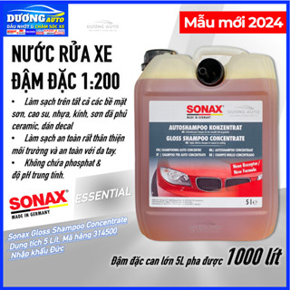 Can 5 Lít Nước Rửa Xe Đậm Đặc Sonax, Sonax Gloss Shampoo 1:200 Can 5 Lít 314500 - Nhập Khẩu Đức, Sonax 314500
