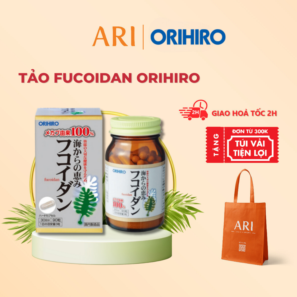 Tảo Fucoidan Orihiro 90 viên phòng chống U.ng T.hư - ARI Health & Beauty