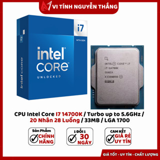 (FULL VAT)CPU INTEL CORE I7 14700K I5 14600K BOX CHÍNH HÃNG - BẢO HÀNH 36 THÁNG
