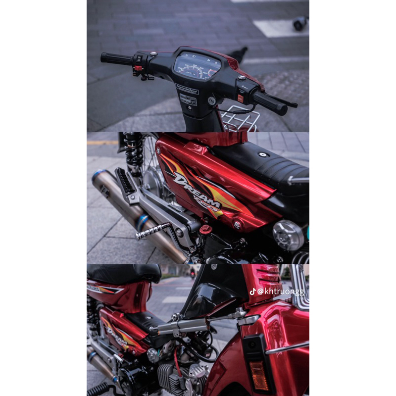 tem lửa chế xe Dream lùn màu đỏ cendy- Tem in vi tính cao cấp