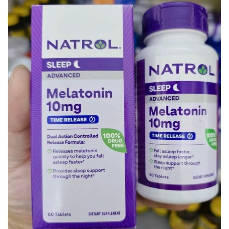 Viên uống ngủ ngon Natrol Melatonin 10mg 60 viên
