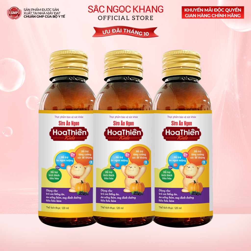 Combo 3 chai Siro ăn ngon Hoa Thiên 120ml