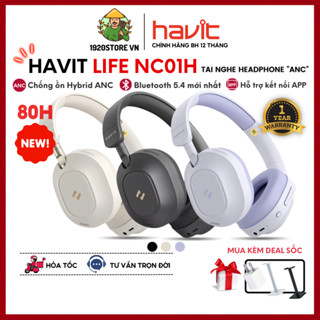 【Hỏa Tốc HCM Tai Nghe Headphone Bluetooth HAVIT LIFE NC01H - H668BT, Chống Ồn Chủ Động ANC, Nghe Nhạc 80H, Hỗ Trợ APP