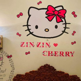 🌻DECAL MẶT HELLO KITTY 🎀 KITTY HOUSE