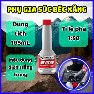 Phụ gia súc béc xăng (105mL) KEPLER FUEL SYSTEM CLEANER tối ưu hóa hiệu suất buồng đốt và loại bỏ lớp cặn cacbon
