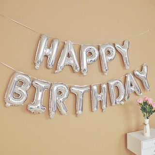 Bộ chữ HAPPY BIRTHDAY trơn trang trí sinh nhật