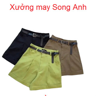 Quần Short Đùi Chất Kaki Loại 1 Nhiều màu không nhăn, đứng dáng, gập gấu khỏe khoắn năng động tặng kèm dây lưng