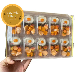 Sỉ (khay 20 hộp) Kẹo Dẻo Hình Hambuger kèm thạch trứng ốp la,ớt Siêu Ngon Hấp Dẫn ăn vặt cổng trường