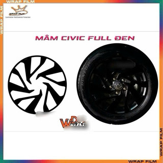 Decal dán mâm Civic (5 bánh)