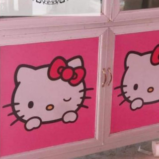 🌻 DECAL DÁN TƯỜNG ĐẦU MÈO KITTY 🎀 KITTY HOUSE
