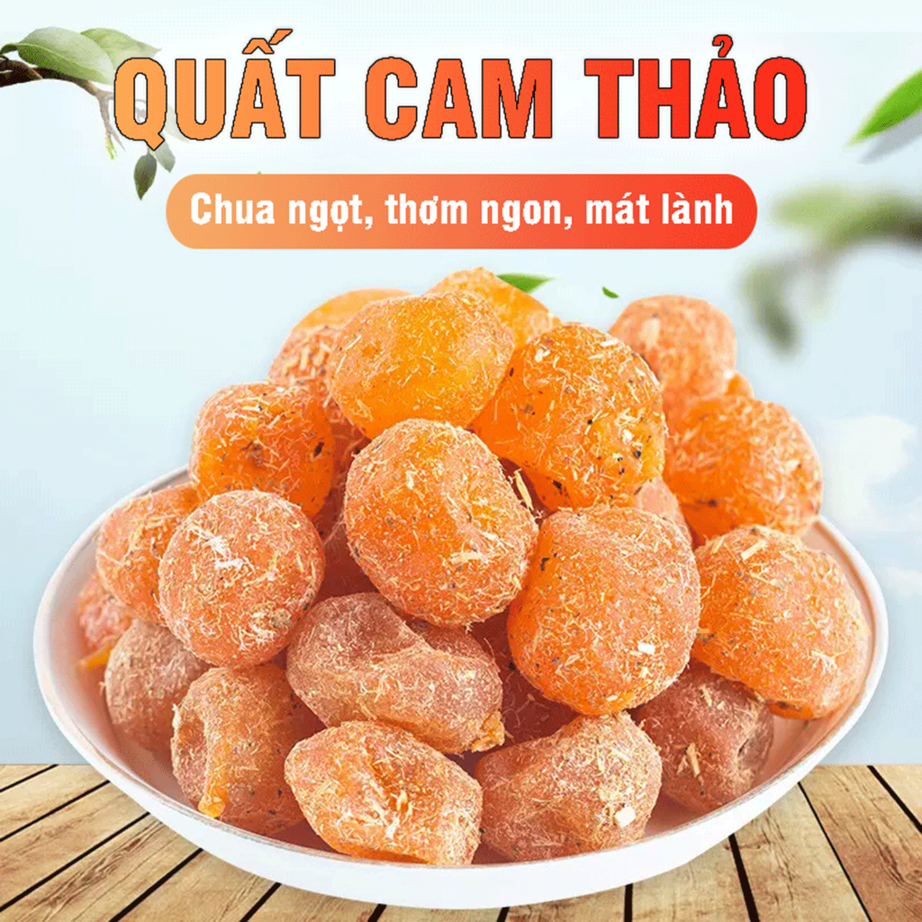 Kim Quất Sấy Cam Thảo 500g/ 1 túi Thơm Ngon Bổ Dưỡng Ít Calo Snack Foods Đại Hùng Foods