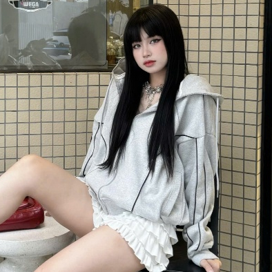 Tarbo.Club - Hoodie Zip Thêu -  Áo Khoác Nỉ Khoá Kéo Cổ Cao  Form Boxy Thời Trang Nam Nữ Unisex | BigBuy360 - bigbuy360.vn