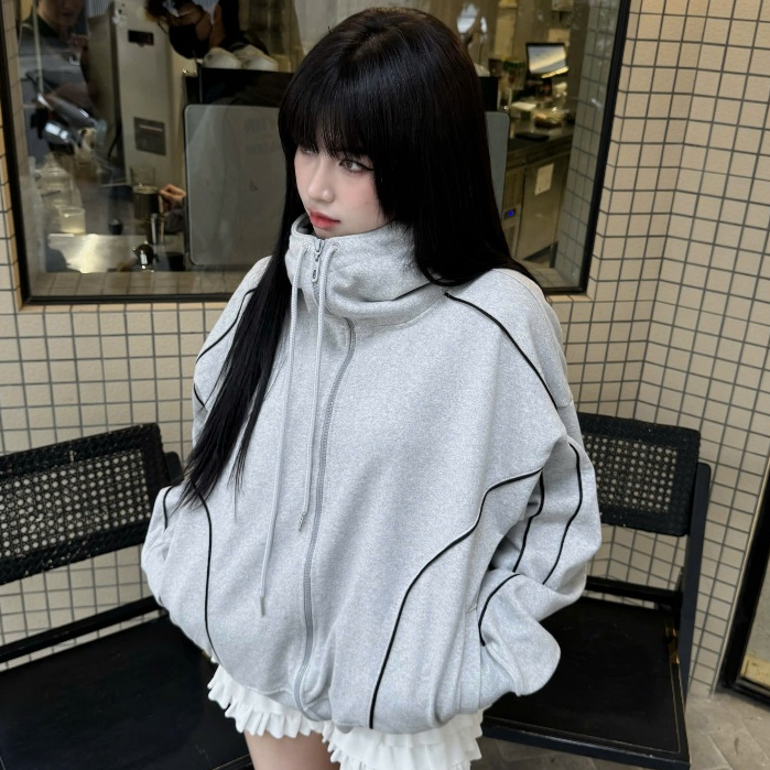 Tarbo.Club - Hoodie Zip Thêu -  Áo Khoác Nỉ Khoá Kéo Cổ Cao  Form Boxy Thời Trang Nam Nữ Unisex | BigBuy360 - bigbuy360.vn