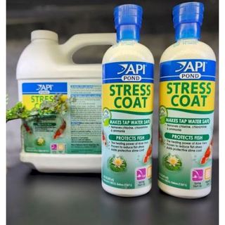 API STRESS COAT POND -Giảm stress, phục hồi chất nhờn, chống tuột nhớt, Khử độc nước hồ cá.