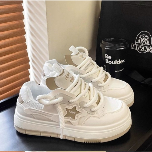 <VIDEO THẬT> Giày Sneakers Nữ Form Bánh Mỳ Dễ Phối đồ Thiết Kế Dễ Thương