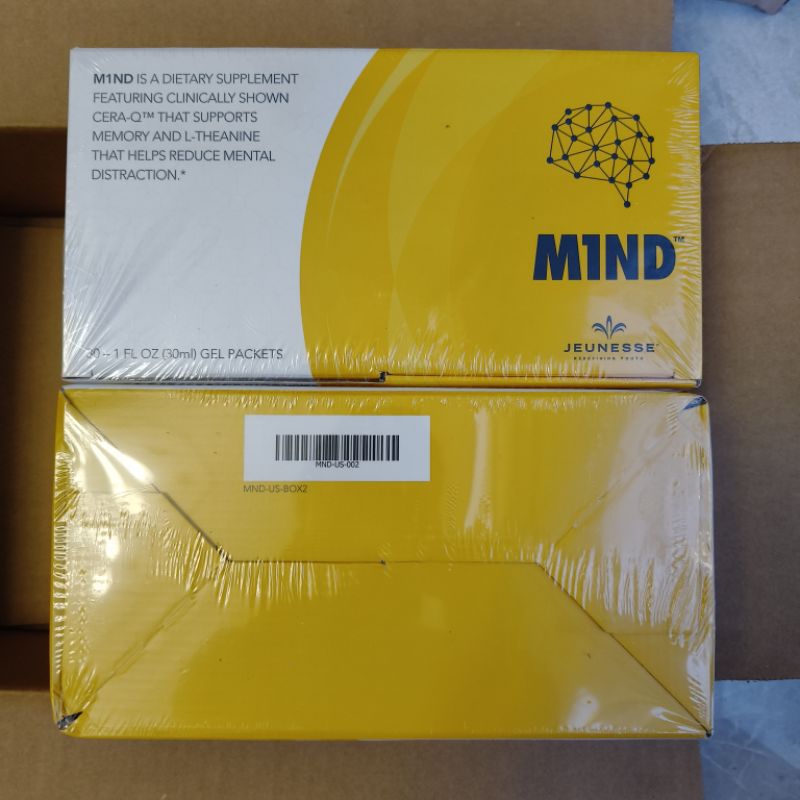 Dinh dưỡng M1ND Jeunesse ( hộp = 30 gói ). Tăng Cường Sức Khỏe Não Bộ  tăng trí nhớ.