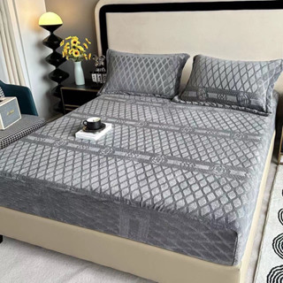 Bộ ga gối nỉ tuyết COCO chất liệu mềm mại siêu ấm cho mùa đông , Bộ 3 món ga giường vỏ gối nỉ lông cừu mẫu mới