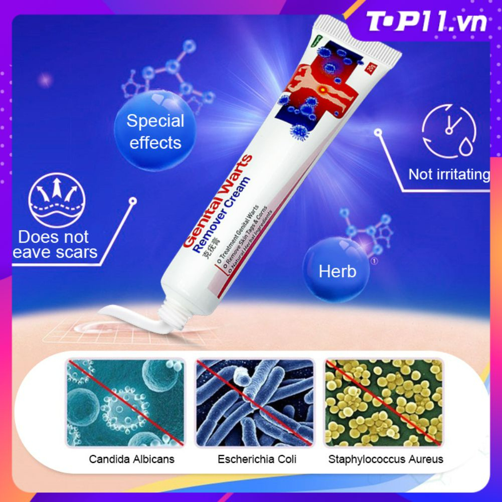 KEm bôi Genital Warts Sùi Mào Gà, Mụn Cóc, Mụn Cơm Vùng Kín Nam Nữ, hết ngứa ngay lập tức