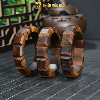 Vòng tay gỗ Bách xanh Mộc Châu bản lách chìm nước 15x15mm nhiều dầu, thơm ngọt đậm | Thiên Mộc Bảo
