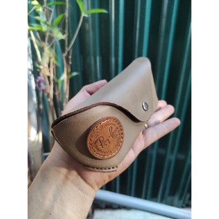 Bao da đựng kính RB size 62 , da bò lót cừu nhung , handmade siêu chất , full khung cứng chống va đập tì đè trước sau