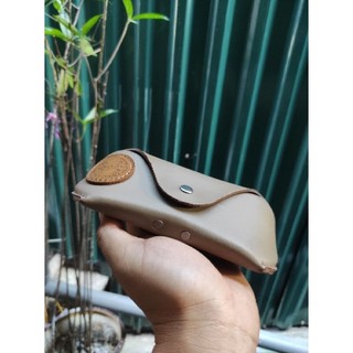 Bao da đựng kính RB size 62 , da bò lót cừu nhung , handmade siêu chất , full khung cứng chống va đập tì đè trước sau